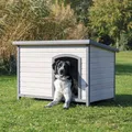 Ďalší obrázok produktu Natura búda pre psa s rovnou strechou L 116 x 82 x 79 cm, sivá