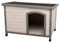 Natura búda pre psa s rovnou strechou M-L 104 x 72 x 68 cm, sivá
