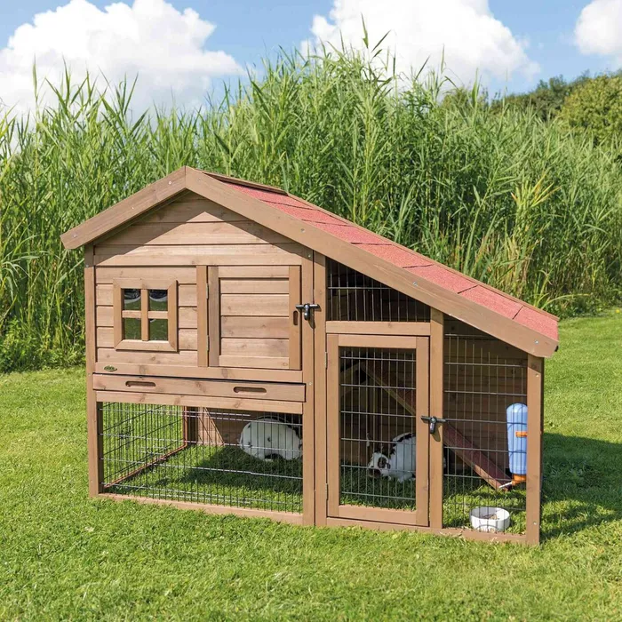 Hlavný obrázok produktu Natura dřevěný dům s výběhem pro králíky 151x107x80 cm