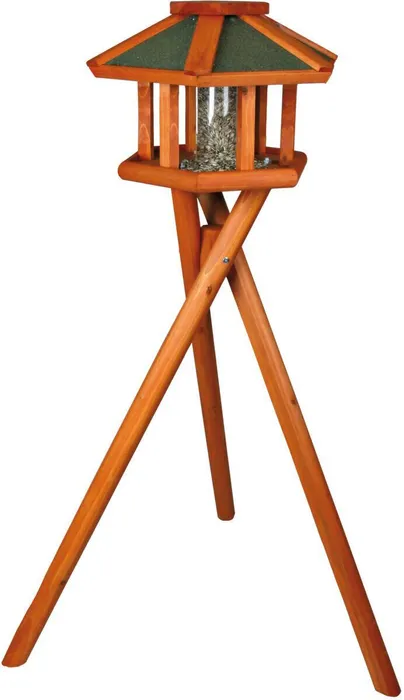 Hlavný obrázok produktu NATURA venkovní krmítko se stříškou a silem, na trojnožce 1,40 m, 50 x 34 cm, borové dřevo