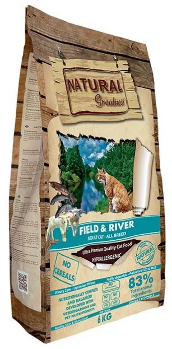 Hlavný obrázok produktu Natural Greatness Field,River Cat Recipe /losos,jehně 2 kg