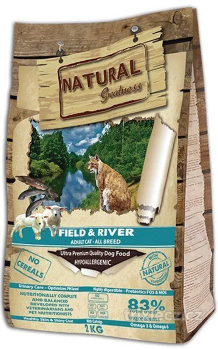 Hlavný obrázok produktu Natural Greatness Field,River Cat Recipe /losos,jehně 600 g
