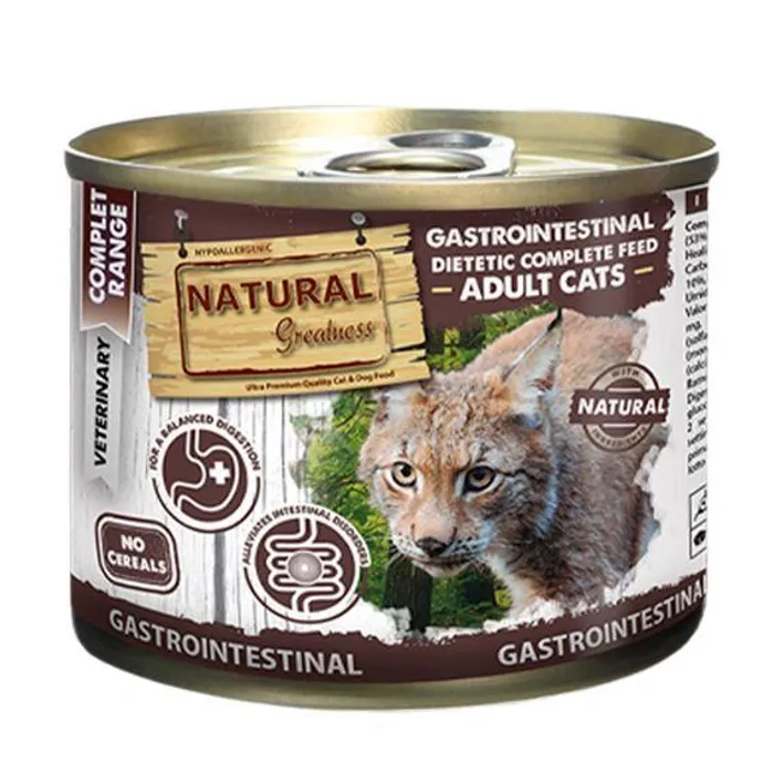 Hlavný obrázok produktu Natural Greatness GASTROINTESTINAL veterinární dieta, konzerva pro kočky 200g