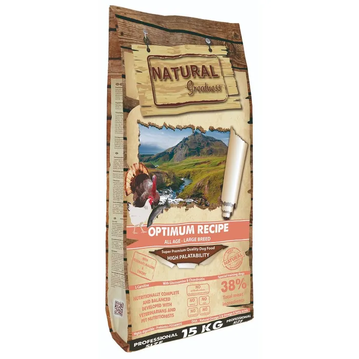 Hlavný obrázok produktu Natural Greatness Optimum Recipe Large Breed/krůta,kuře/15 kg