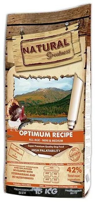 Hlavný obrázok produktu Natural Greatness Optimum Recipe Mini,Medium/krůta,kuře/15 kg