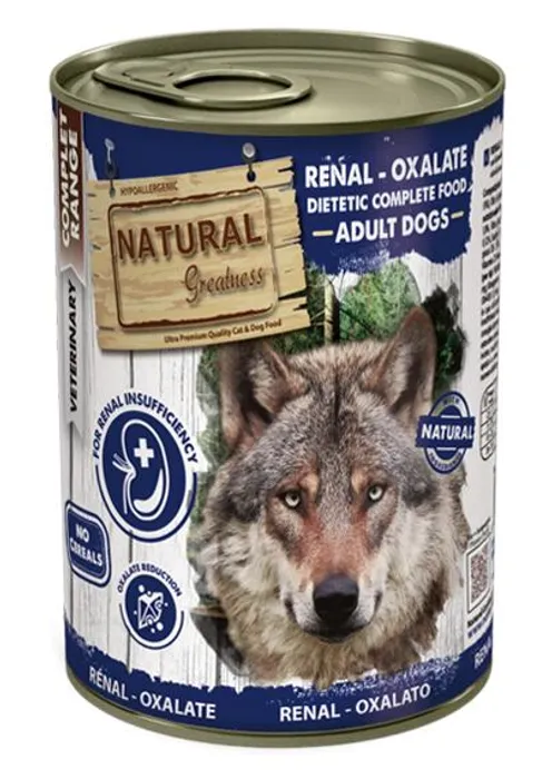 Hlavný obrázok produktu Natural Greatness RENAL - OXALATE veterinární dieta, konzerva pro psy 400g
