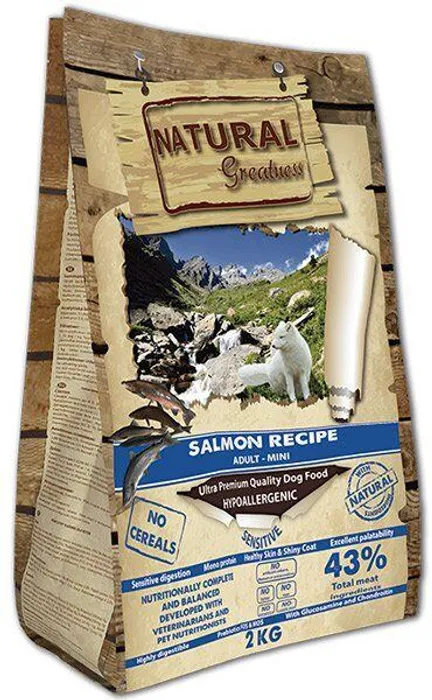 Hlavný obrázok produktu Natural Greatness Salmon Recipe Mini Sensitive /losos 2 kg
