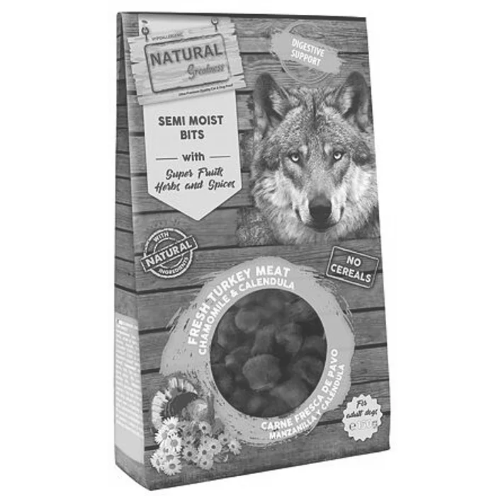 Hlavný obrázok produktu Natural Greatness SEMI-MOIST BIT DIGESTIVE SUPPORT poloměkký pamlsek pro psy 150 g