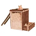 Ďalší obrázok produktu Natural Living domček a hracia veža s rebríkom 25x24x20 cm