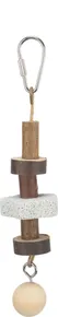 Natural Living-drevené kolieska, lávový kameň pre vtáky 16cm