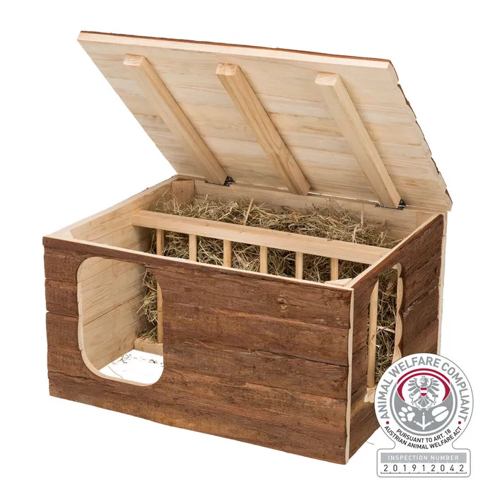 Hlavný obrázok produktu Natural Living přírodní dř. domek HILKE s jesličkami 40x23x32 cm