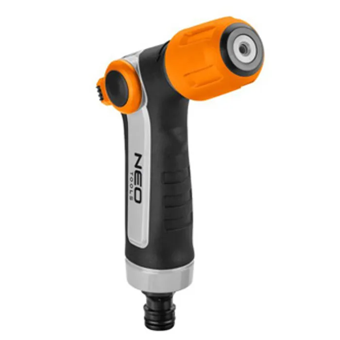 Hlavný obrázok produktu NEO TOOLS pistolový rozprašovač s regulací proudu 2 funkce, ZAP/VYP palcem, oranžovo-čern
