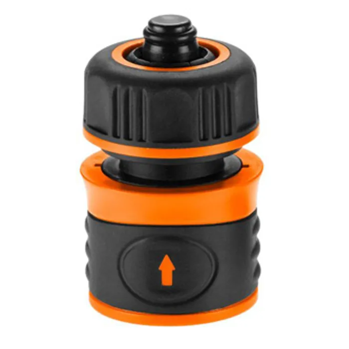 Hlavný obrázok produktu NEO TOOLS rychlospojka s funkcí STOP materiál plast, 1/2", oranžovo-černá, 15-721