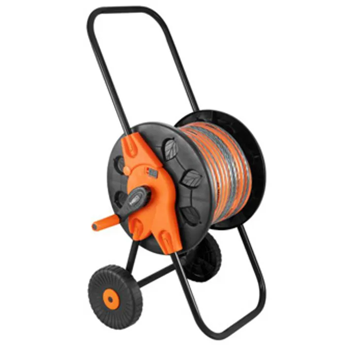 Hlavný obrázok produktu NEO TOOLS vozík pro zahradní hadici se sklopným držákem až 60m 1/2" nebo 20m 3/4", oranžo
