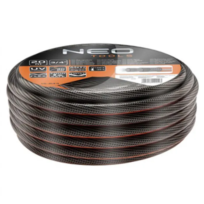 Hlavný obrázok produktu NEO TOOLS zahradní hadice NEO PRO - 6 vrstev, 20m, 3/4", 30bar, oranžovo-černá, 15-843