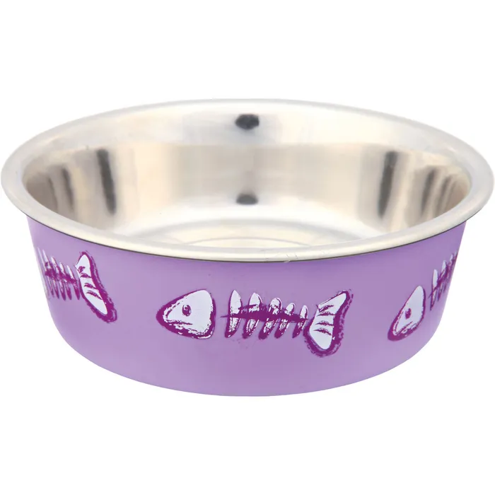 Hlavný obrázok produktu Nerez miska pro kočky s barevným potiskem 0,3 l/12 cm