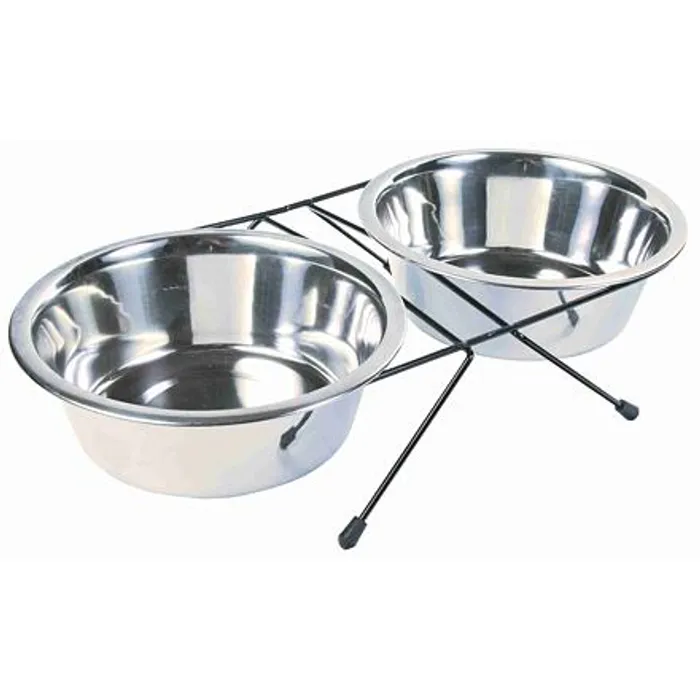 Hlavný obrázok produktu Nerez stojánek + 2 misky 1,8l/20cm