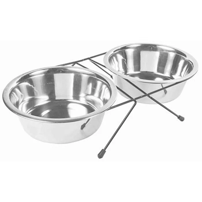 Hlavný obrázok produktu Nerez stojánek + 2 misky 1,8l/20cm