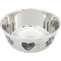 Ďalší obrázok produktu Nerezová miska, motív labky/srdca, protišmykové dno 2,0 l/o 20 cm