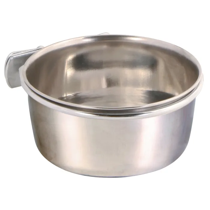 Hlavný obrázok produktu Nerezové krmítko s pevným úchytem do klece 300ml/9cm TRIXIE