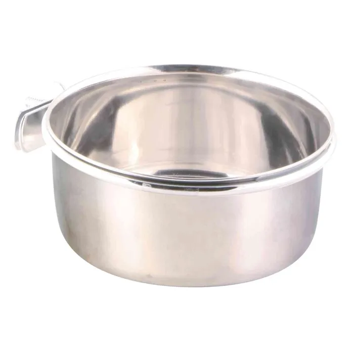 Hlavný obrázok produktu Nerezové krmítko s pevným úchytem do klece 600ml/12cm TRIXIE
