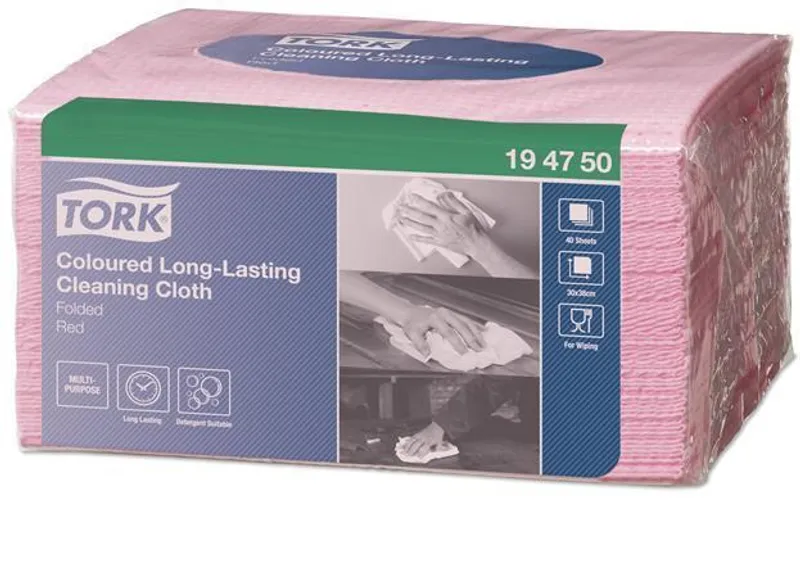 Hlavný obrázok produktu Netkaná textílie Tork Premium ve skládané verzi - červená [40 ks]