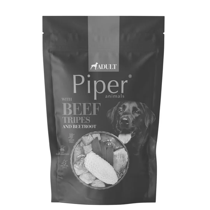 Hlavný obrázok produktu NEW PIPER s hovězími žaludky a červenou řepou, kapsička pro psy 500 g