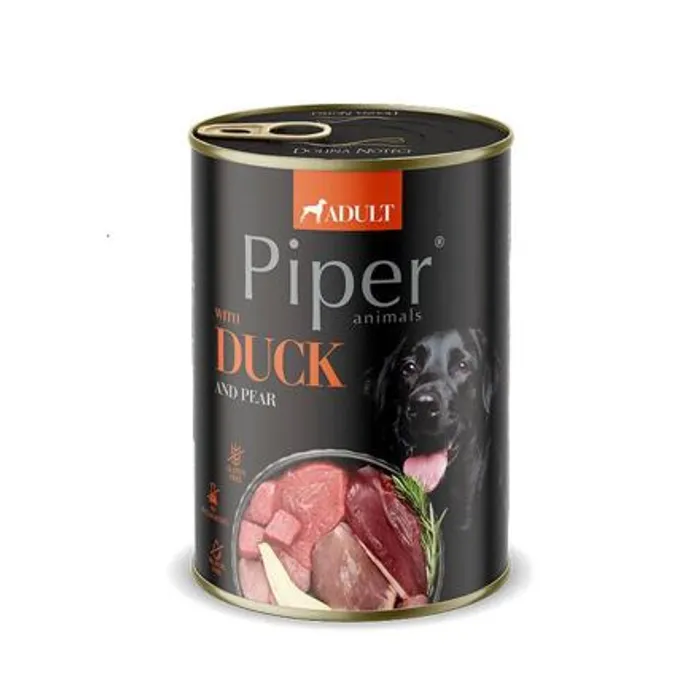 Hlavný obrázok produktu NEW PIPER s kachnou a hruškou, konzerva pro psy 400 g