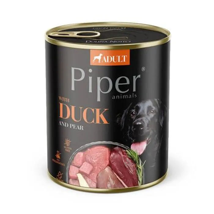 Hlavný obrázok produktu NEW PIPER s kachnou a hruškou, konzerva pro psy 800 g