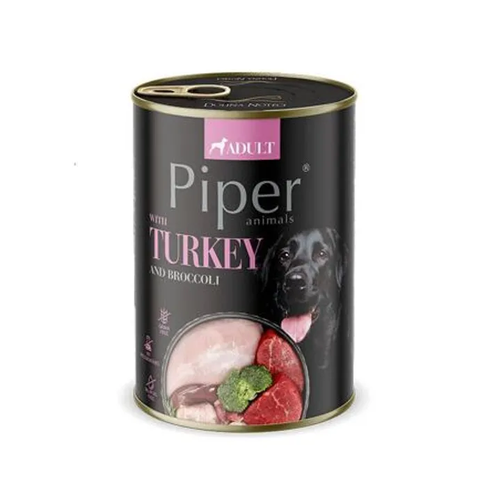 Hlavný obrázok produktu NEW PIPER s krůtou a brokolicí, konzerva pro psy 400 g