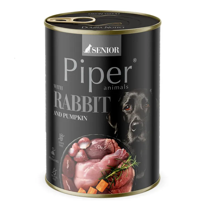 Hlavný obrázok produktu NEW PIPER SENIOR s králíkem a dýní, konzerva pro psy 400 g