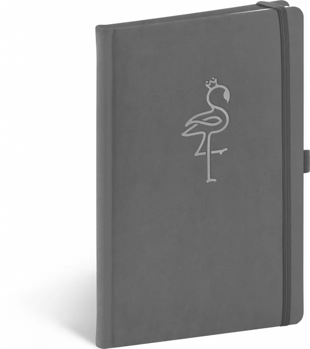 Hlavný obrázok produktu Notes Samet Plameňák, linkovaný, 13 × 21 cm