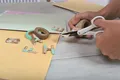 Šijacie nožnice, nepriľnavé, 12 cm, FISKARS, biele