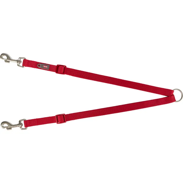Hlavný obrázok produktu Nylonová rozdvojka - pásky s karabinami 40-70 cm/15 mm, - červená