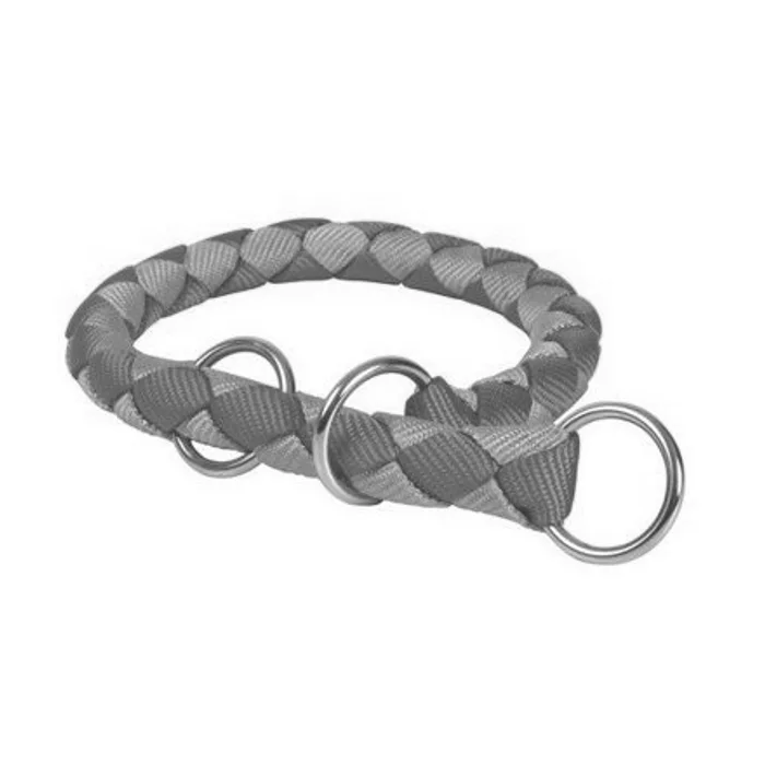 Hlavný obrázok produktu Nylonový obojek kulatý CAVO - červeno/stříbrný DOPRODEJ S:30-36cm/12mm