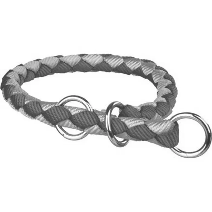 Hlavný obrázok produktu Nylonový obojek kulatý CAVO - fialovo/stříbrná DOPRODEJ S:25-31cm/12mm
