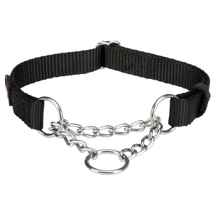 Hlavný obrázok produktu Nylonový polostahovací obojek PREMIUM - černá S-M:30-40cm/15mm