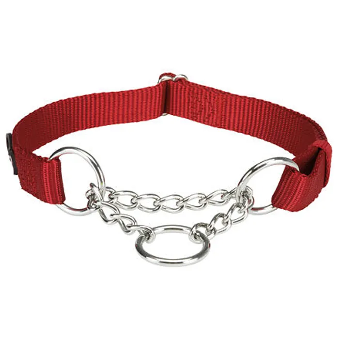 Hlavný obrázok produktu Nylonový polostahovací obojek PREMIUM - červená L-XL:45-70cm/25mm