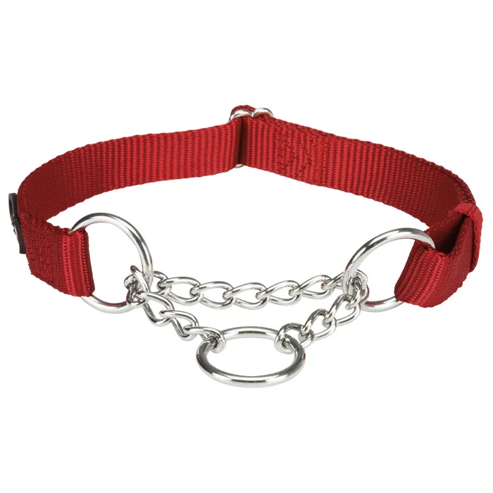 Hlavný obrázok produktu Nylonový polostahovací obojek PREMIUM - červená M-L:35-50cm/20mm