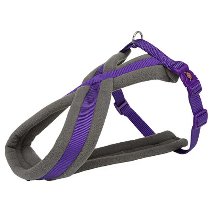 Hlavný obrázok produktu Nylonový postroj PREMIUM podšitý - fialový L-XL:hruď:70-110cm/25mm