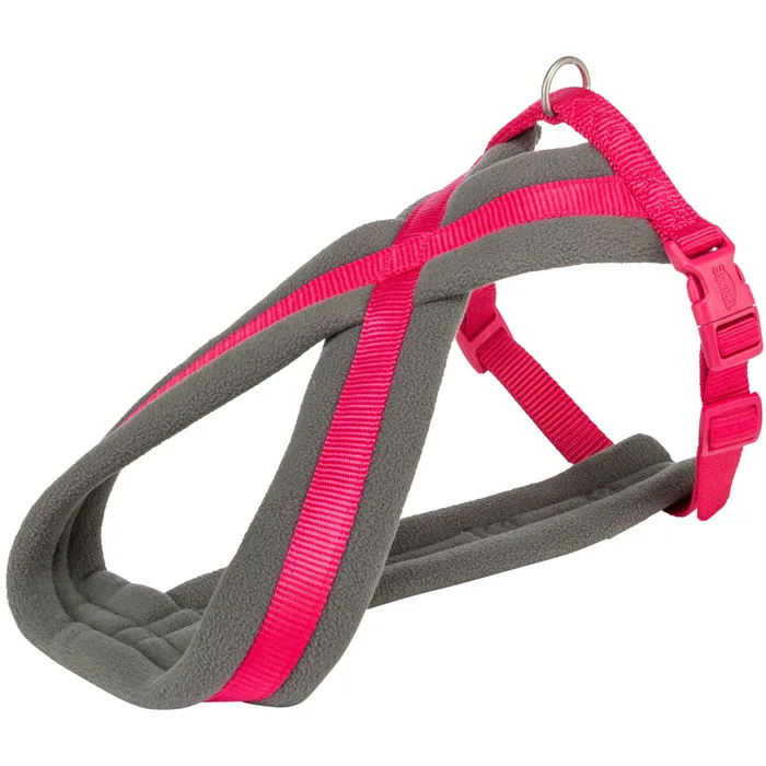Hlavný obrázok produktu Nylonový postroj PREMIUM podšitý - fuchsie M-L:hruď:50-90cm/25mm