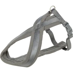 Nylonový postroj PREMIUM podšitý - grafit L: hruď: 60-100cm/25mm