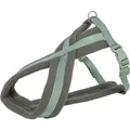 Nylonový postroj PREMIUM podšitý, šalvějová/grafit S:hruď:35-65cm/20mm