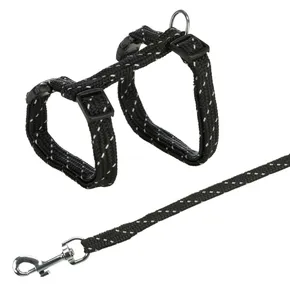Nylonový postroj reflexný pre mačiatka, nylon 18-35cm/10mm1,3m