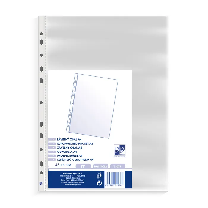 Hlavný obrázok produktu obal EURO A4/U závěsný lesklý [100 ks]