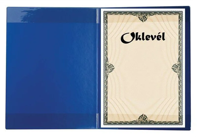 Hlavný obrázok produktu Obal na certifikáty plyšový, A4, VICTORIA, modrý