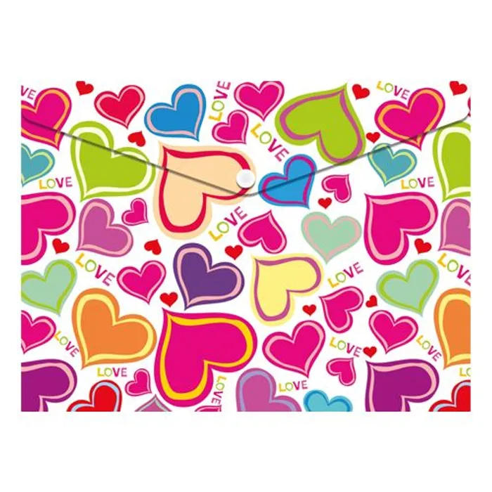 Hlavný obrázok produktu Obal PP s patentkou A4, Love Hearts