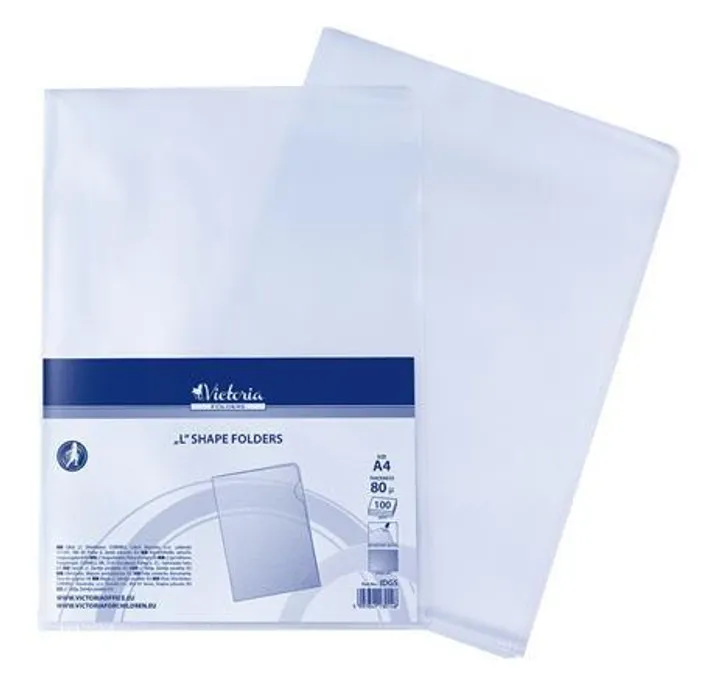 Hlavný obrázok produktu Obal, transparentní, matný, typ L, A4, 80 micron, VICTORIA [20 ks]