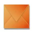 Obálka Clairefontaine, 165 x 165 mm, tm. oranžová, 20 ks