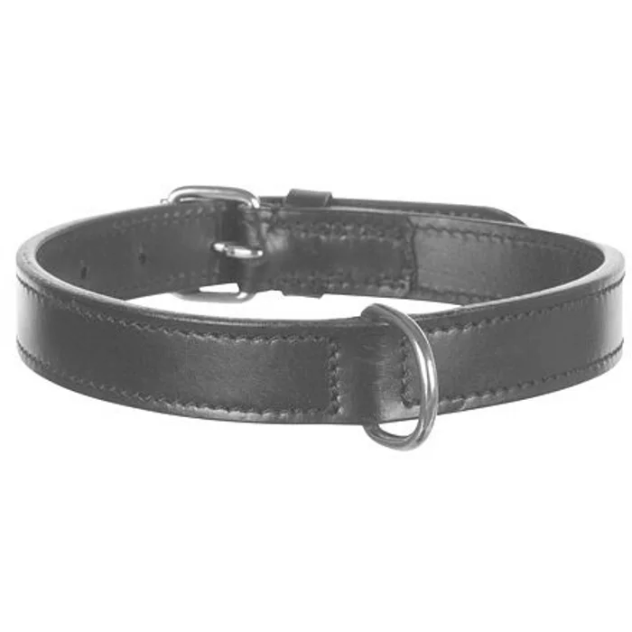 Hlavný obrázok produktu Obojek ACTIVE kožený, černý L-XL:52-63cm/30mm